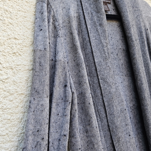 Fenn Wright Manson long open front gray cardigan wool blend large - Picture 3 of 5